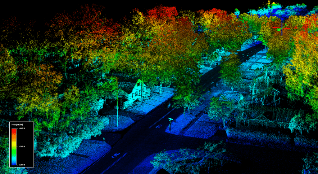 Lidar van een straatbeeld